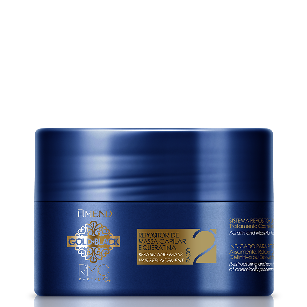 Máscara Amend Gold Black RMC System Q+ Repositor de Massa Capilar e Queratina 250g